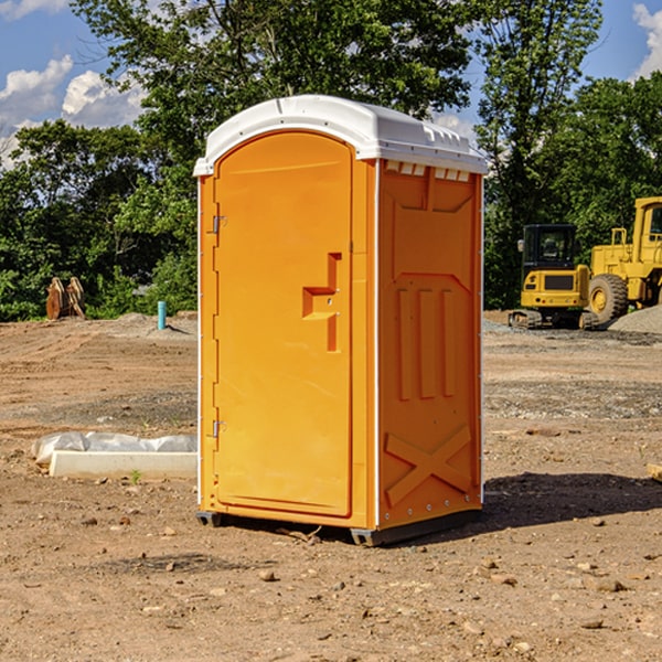 how often are the porta potties cleaned and serviced during a rental period in Rush Creek OH